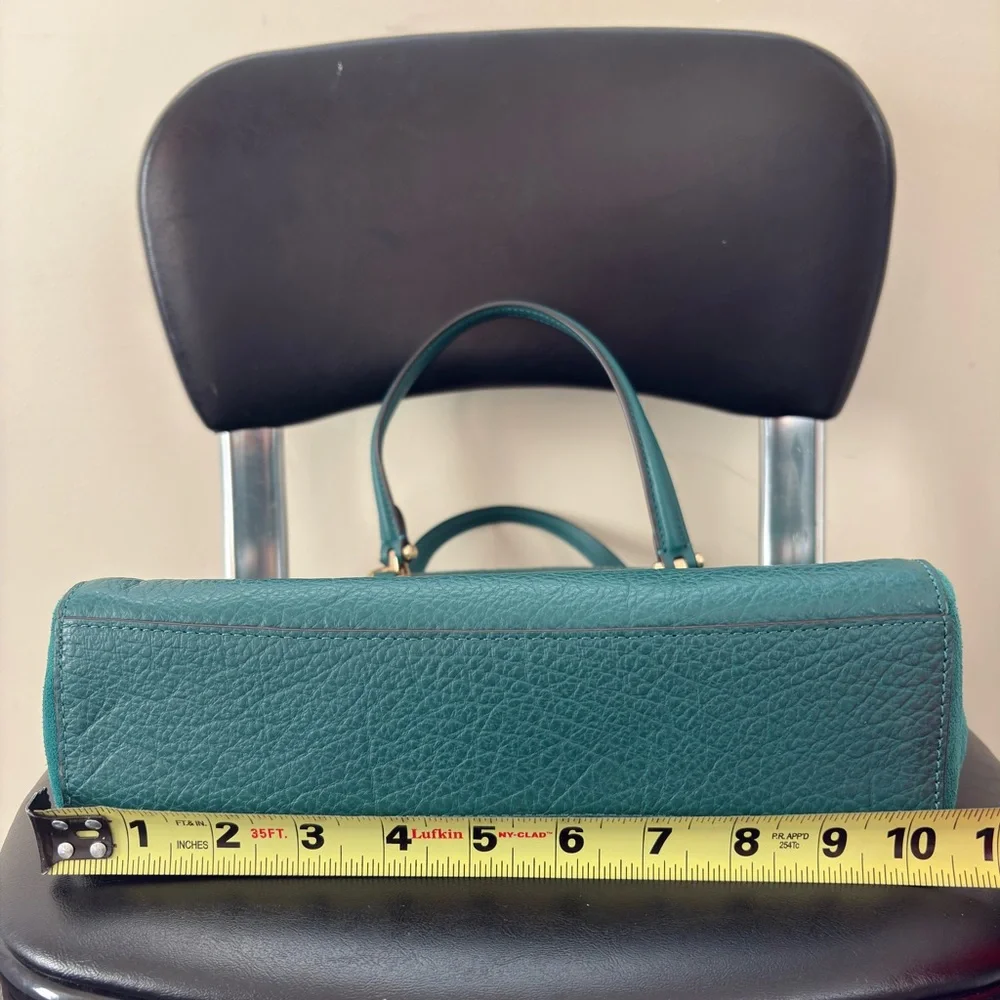 Coach Prairie Satchel Pebble Leather and Suede in Viridian F79999 - Picture 15 of 16